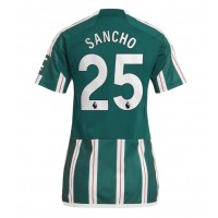 Manchester United Jadon Sancho #25 Vieraspaita Naiset 2023-24 Lyhythihainen